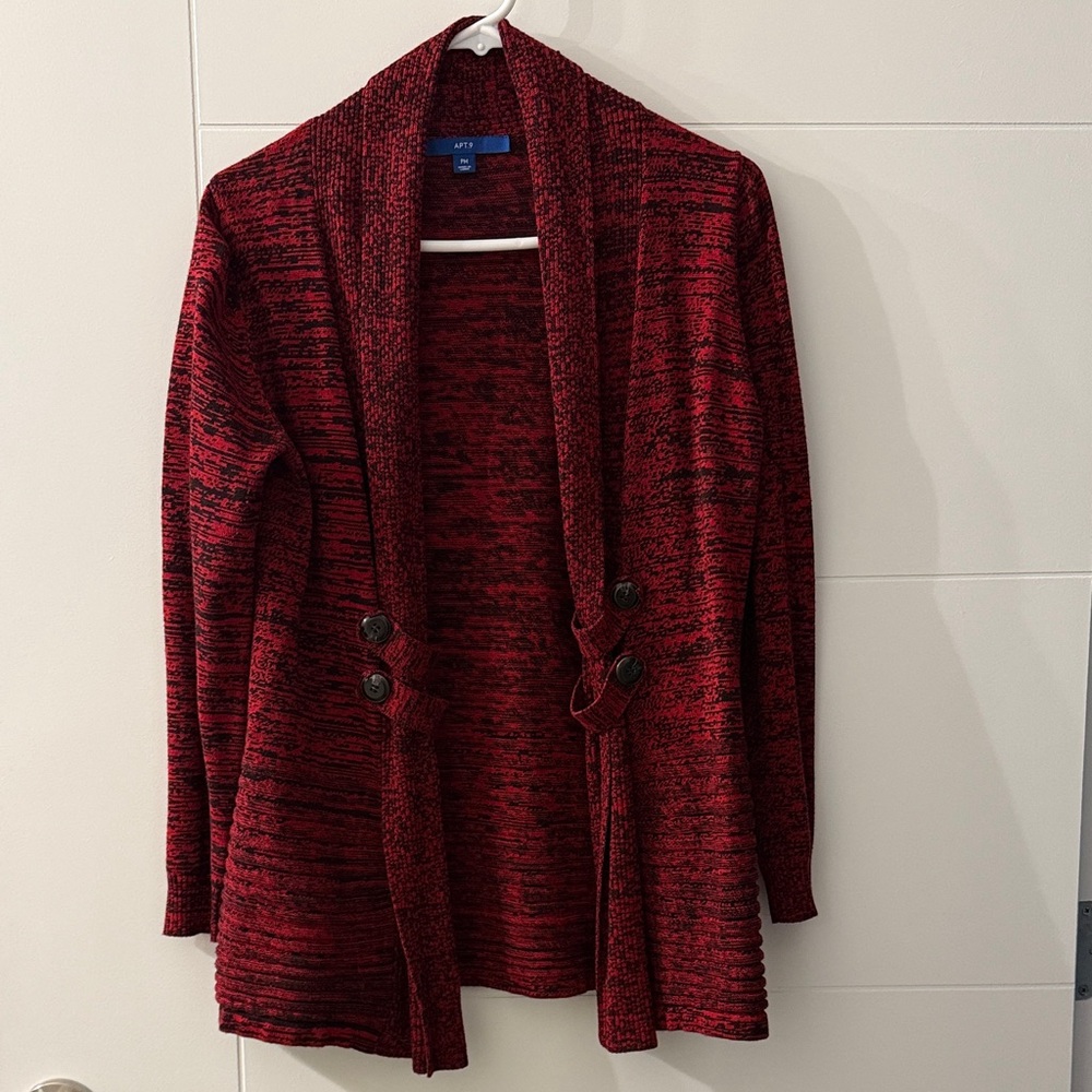 Apt. 9 Red and Black Knit Sweater. Cross Posted.